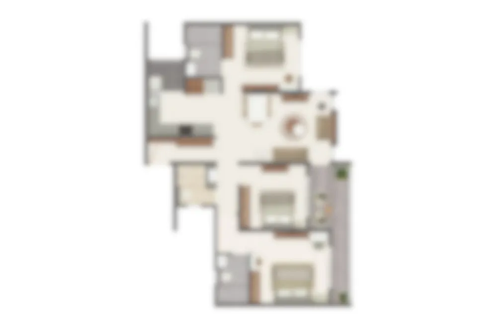 2 BHK Floor Plan