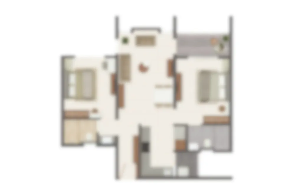3 BHK Floor Plan